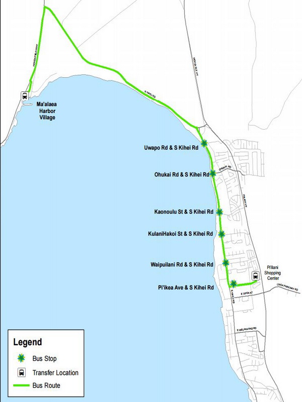 Kihei Bus map